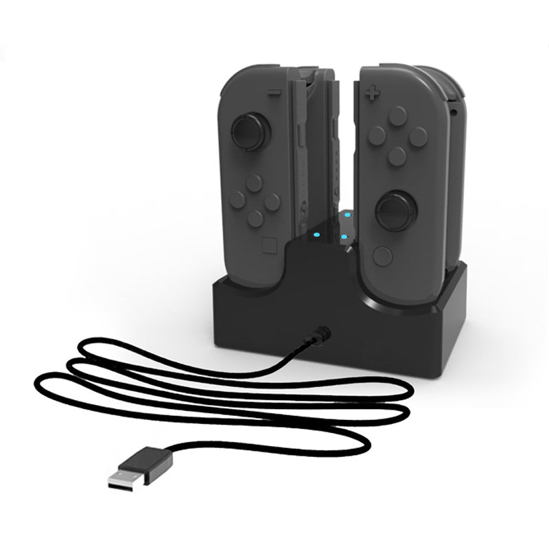 4-in-1 Charging Dock Cradle Stand Charging Station with 2 USB Ports for Nintendo Switch Joystick or Smartphones 4-in-1 Charging Dock Cradle Stand Charging Station with 2 USB Ports for Nintendo Switch Joystick or Smartphones